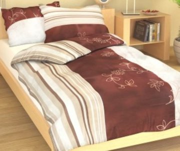 Povlak krep 70x90cm Listela béžová, Výběr zapínání: nitěný knoflík Povlak krep 70x90cm Listela béžová, Výběr zapínání: nitěný knoflík