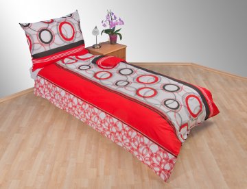 Prodloužené povlečení krep 140x220, 70x90cm Planety červenočerné, Výběr zapínání: - nitěný knoflík Prodloužené povlečení krep 140x220, 70x90cm Planety červenočerné, Výběr zapínání: - nitěný knoflík