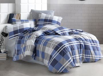 Povlečení francouzské bavlna 240x200,70x90 Grand blue, Výběr zapínání: - zipový uzávěr Povlečení francouzské bavlna 240x200,70x90 Grand blue, Výběr zapínání: - zipový uzávěr