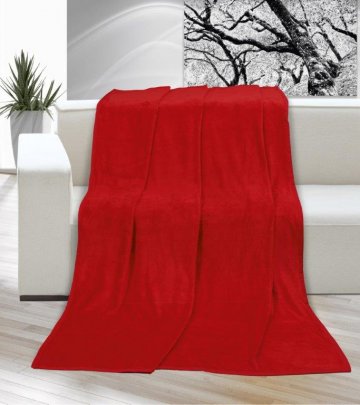Deka micro jednolůžko 150x200cm červená Deka micro jednolůžko 150x200cm červená