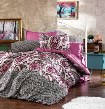 Povlečení Satén 140x200, 70x90cm Loran pink, Výběr zapínání: zipový uzávěr Povlečení Satén 140x200, 70x90cm Loran pink, Výběr zapínání: zipový uzávěr