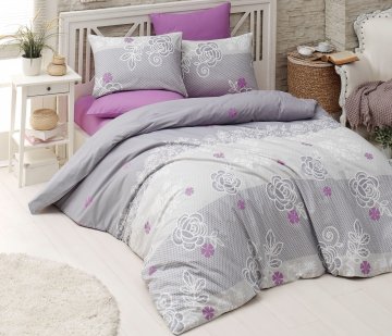 Flanelové francouzské povlečení 240x220, 70x90 Lotus purple Flanelové francouzské povlečení 240x220, 70x90 Lotus purple
