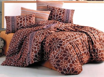 Povlečení francouzské bavlna 220x200,70x90 Ivory brown, Výběr zapínání: - nitěný knoflík Povlečení francouzské bavlna 220x200,70x90 Ivory brown, Výběr zapínání: - nitěný knoflík
