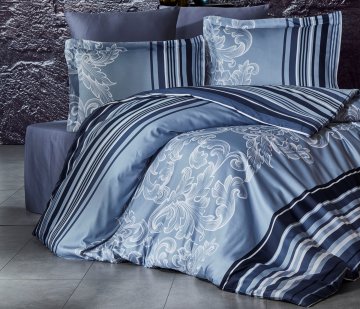 Prodloužené povlečení Satén 140x220, 70x90cm Sonet grey, Výběr zapínání: zipový uzávěr Prodloužené povlečení Satén 140x220, 70x90cm Sonet grey, Výběr zapínání: zipový uzávěr