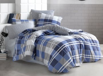 Povlečení francouzské bavlna 220x220,70x90 Grnad blue, Výběr zapínání: - zipový uzávěr Povlečení francouzské bavlna 220x220,70x90 Grnad blue, Výběr zapínání: - zipový uzávěr