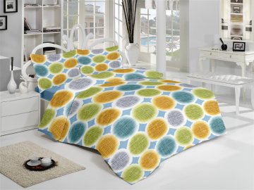 Povlečení francouzské krep 240x220, 70x90 Liberta blue, Výběr zapínání: - zipový uzávěr Povlečení francouzské krep 240x220, 70x90 Liberta blue, Výběr zapínání: - zipový uzávěr