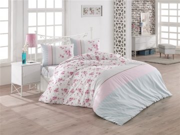 Povlečení francouzské bavlna 240x220,70x90 Elin růžová Skladem 1ks, Výběr zapínání: zipový uzávěr Povlečení francouzské bavlna 240x220,70x90 Elin růžová Skladem 1ks, Výběr zapínání: zipový uzávěr