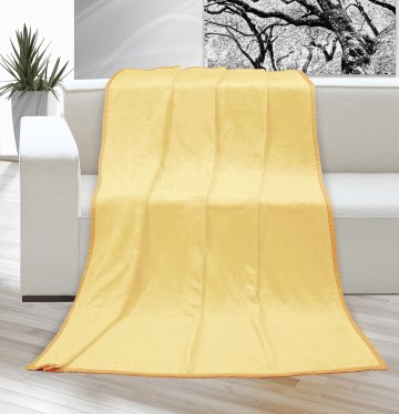 Deka micro jednolůžko 150x200cm světle žlutá Deka micro jednolůžko 150x200cm světle žlutá