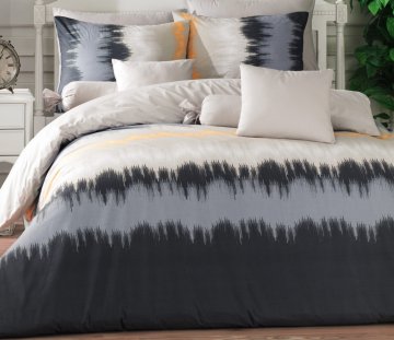 Povlečení francouzské krep 220x200, 70x90 Picaso grey, Výběr zapínání: - nitěný knoflík Povlečení francouzské krep 220x200, 70x90 Picaso grey, Výběr zapínání: - nitěný knoflík