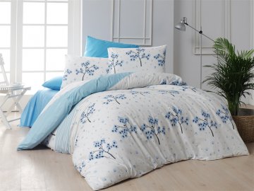 Flanelové francouzské povlečení 240x220, 70x90 Viola blue Flanelové francouzské povlečení 240x220, 70x90 Viola blue