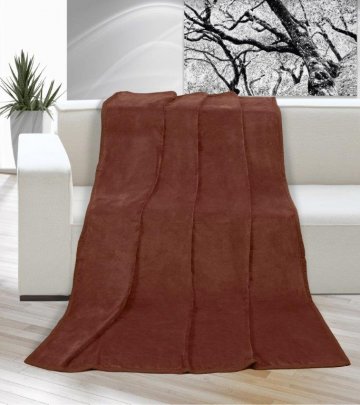 Deka micro jednolůžko 150x200cm hnědá Deka micro jednolůžko 150x200cm hnědá