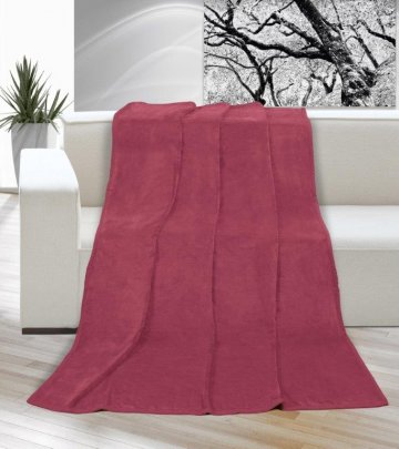 Deka micro jednolůžko 150x200cm vínová Deka micro jednolůžko 150x200cm vínová