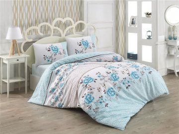 Prodloužené povlečení bavlna 140x220, 70x90cm Alena blue Skladem posledních 6 ks, Výběr zapínání: zi Prodloužené povlečení bavlna 140x220, 70x90cm Alena blue Skladem posledních 6 ks, Výběr zapínání: zi