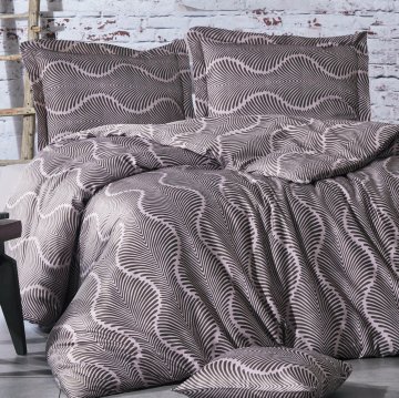 Prodloužené povlečení Satén 140x220, 70x90cm Hira grey, Výběr zapínání: zipový uzávěr Prodloužené povlečení Satén 140x220, 70x90cm Hira grey, Výběr zapínání: zipový uzávěr