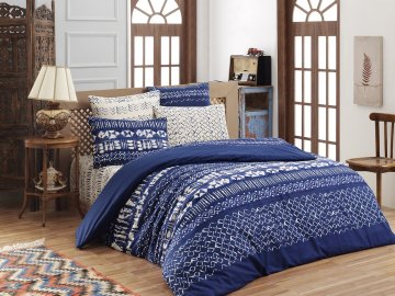 Povlečení francouzské bavlna 220x200,70x90 Laguna blue, Výběr zapínání: - nitěný knoflík Povlečení francouzské bavlna 220x200,70x90 Laguna blue, Výběr zapínání: - nitěný knoflík