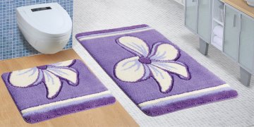 Koupelnová SADA ULTRA 60x100+60x50cm Květ fialový Koupelnová SADA ULTRA 60x100+60x50cm Květ fialový