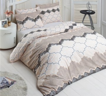 Povlečení francouzské bavlna 240x220,70x90 Kandy natur, Výběr zapínání: - nitěný knoflík Povlečení francouzské bavlna 240x220,70x90 Kandy natur, Výběr zapínání: - nitěný knoflík