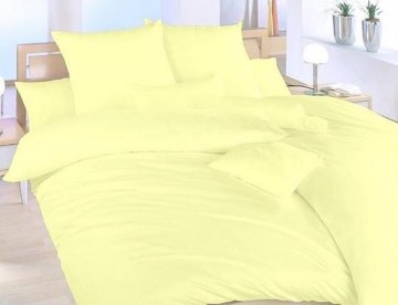 Francouzské povlečení krep UNI 240x200, 70x90cm Žluté, Výběr zapínání: - zipový uzávěr Francouzské povlečení krep UNI 240x200, 70x90cm Žluté, Výběr zapínání: - zipový uzávěr