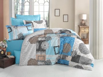 Krepový povlak na polštář Dahoman blue - skladem 17 ks 40x40cm, Výběr rozměru: 40x40 Krepový povlak na polštář Dahoman blue - skladem 17 ks 40x40cm, Výběr rozměru: 40x40