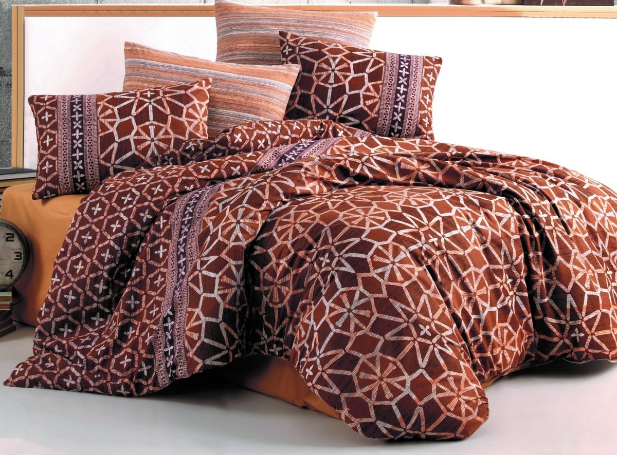 Povlečení bavlna 140x200, 70x90cm Ivory brown, Výběr zapínání: - zipový uzávěr Povlečení bavlna 140x200, 70x90cm Ivory brown, Výběr zapínání: - zipový uzávěr