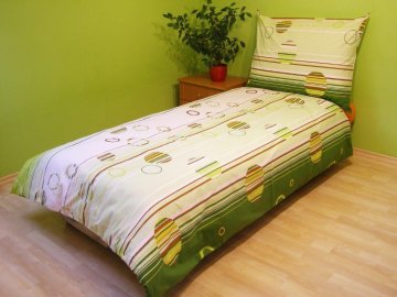 Krepový povlak na polštář Kruhy zelené skladem 4ks, Výběr rozměru: 40x40 Krepový povlak na polštář Kruhy zelené skladem 4ks, Výběr rozměru: 40x40